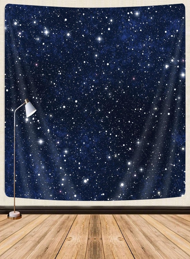 GOAOK Outer Space Galaxy Tapestry, Dark Blue Starry Night Sky Stars Moon Ceiling Tapestries, 60"X40"Inch Fantasy Cosmic Universe Celestial Small Tapestry Wall Hanging for Bedroom Room Dorm - Image 2